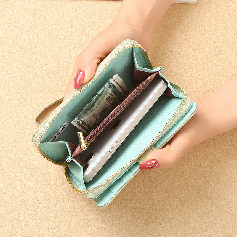 Ielgy Korean Ladies Wallet Short Wallet Wallet Large Capacity Change Clutch