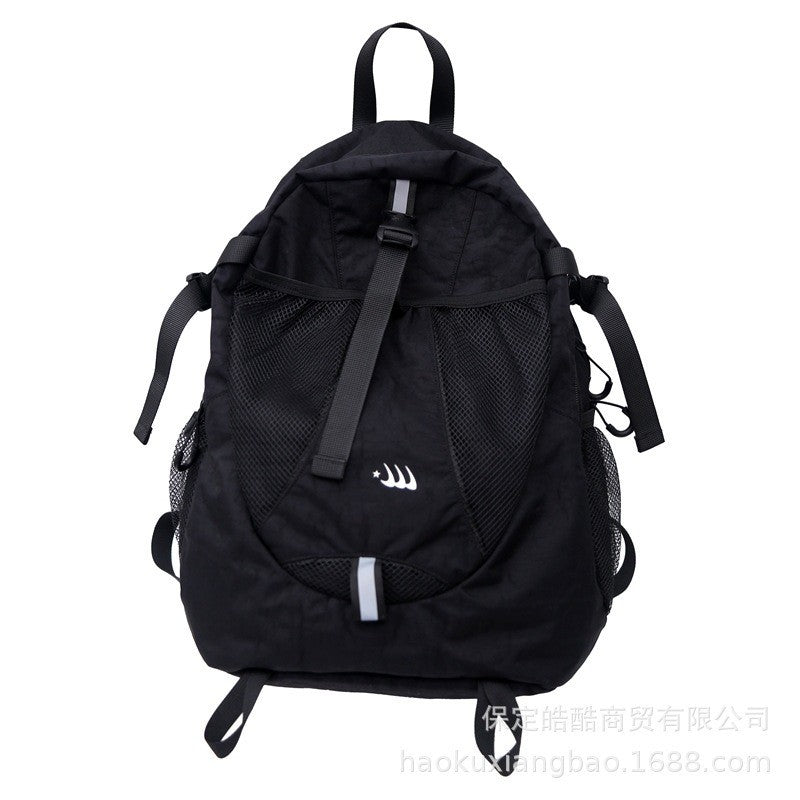 Ielgy Student Schoolbag Large Capacity Casual All-Match Backpack Korean Version Texture Lightweight Travel Backpack