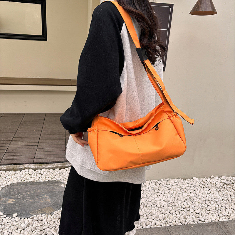 Ielgy Sunscreen Waterproof Lightweight Canvas Bag Multi-pocket Large Capacity Casual All-match One-shoulder Messenger Bag