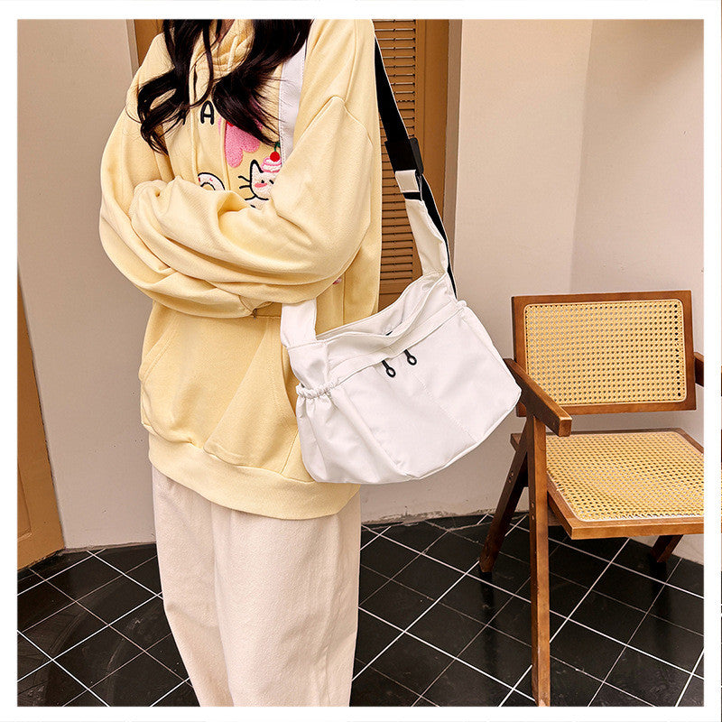 Ielgy Sunscreen Waterproof Lightweight Canvas Bag Multi-pocket Large Capacity Casual All-match One-shoulder Messenger Bag