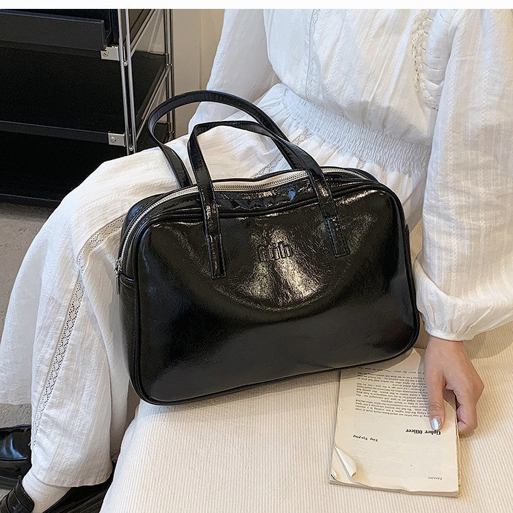 Ielgy High-End Commuter Large-Capacity Bag Fashionable All-Match One-Shoulder Portable Briefcase