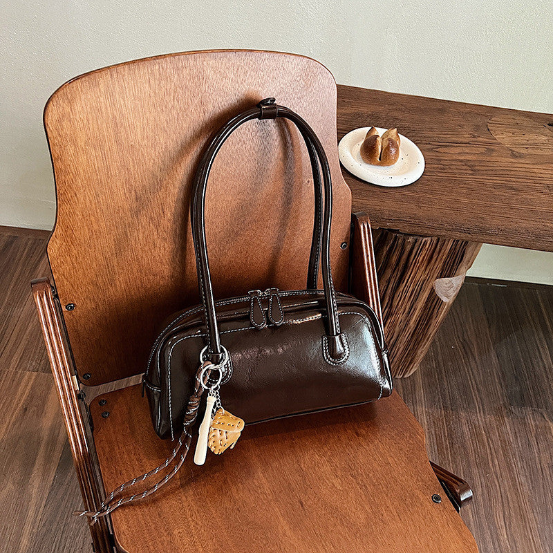 Ielgy Fashion Autumn Winter One-Shoulder Underarm Boston Bag All-Match
