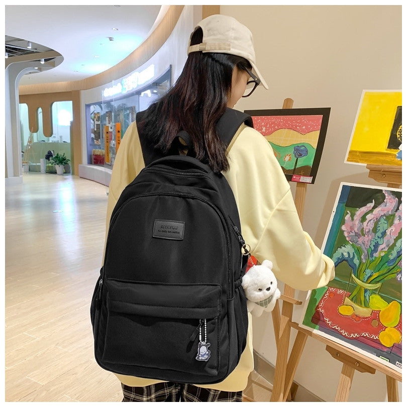 Ielgy All-Match School Bag Large Capacity Student Backpack