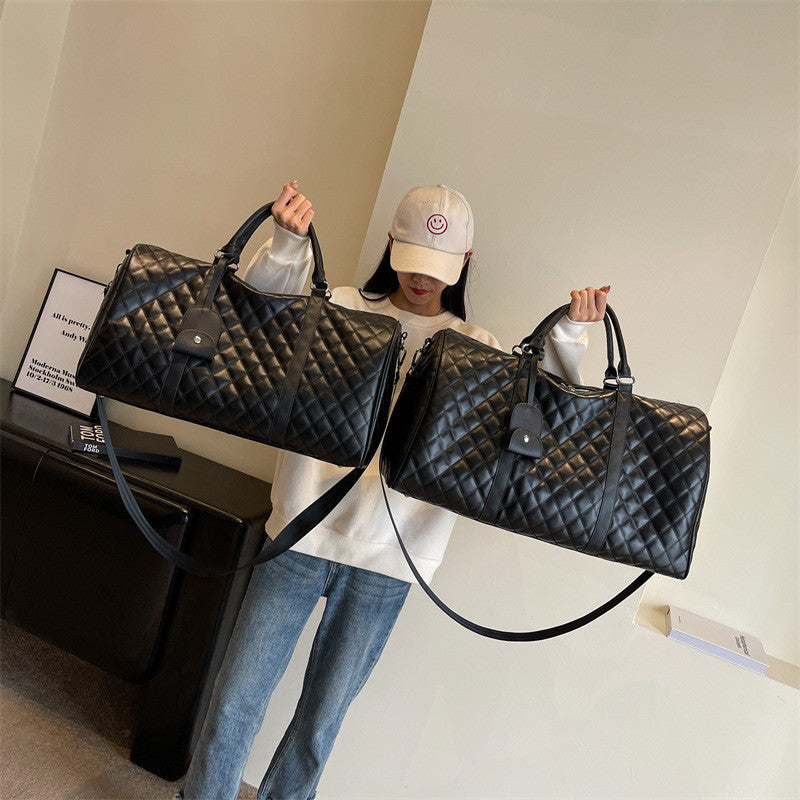 Ielgy Travel Commuter Storage Bag Large Capacity Short-distance Business Trip Luggage Bag Diamond Large Capacity Portable Travel Bag