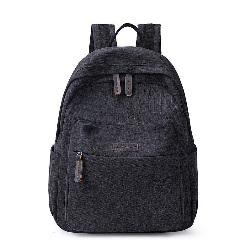 Ielgy Fashion Anti-theft Backpack Ladies Casual Canvas Backpack Large Capacity Travel Computer Bag Student School Bag