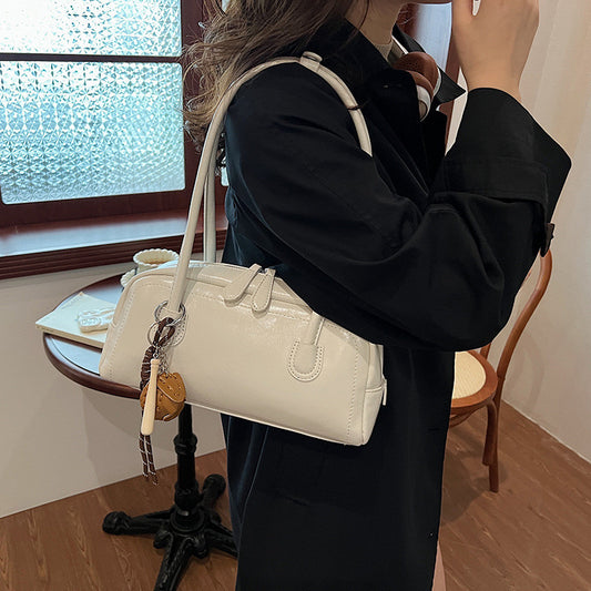 Ielgy Fashion Autumn Winter One-Shoulder Underarm Boston Bag All-Match