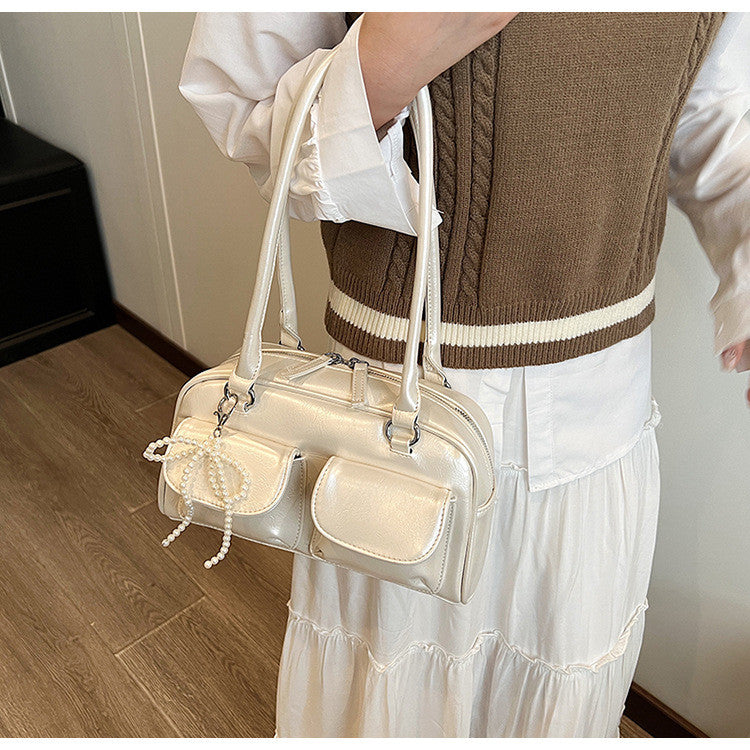 Ielgy Korean Version Trendy Underarm Bow Bag Fashionable All-Match One-Shoulder Casual Messen