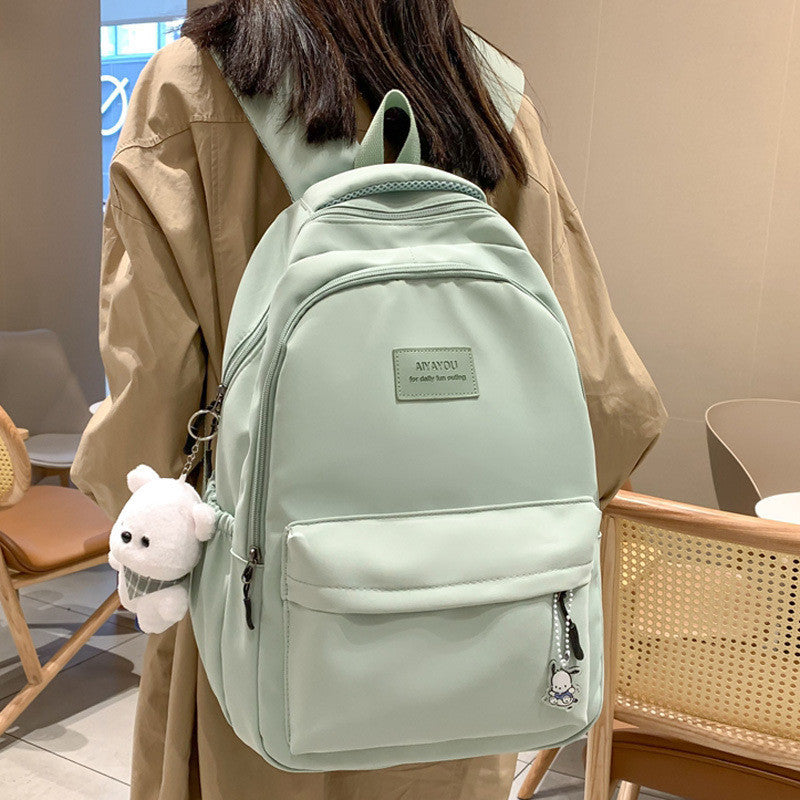 Ielgy All-Match School Bag Large Capacity Student Backpack
