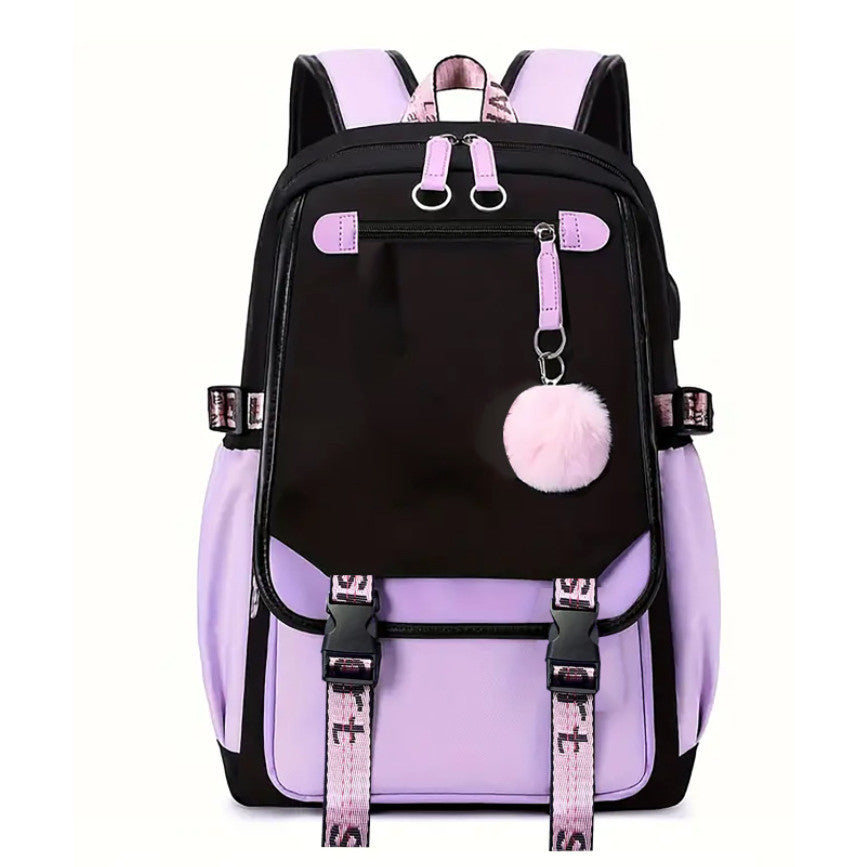 Ielgy Ladies Oxford Cloth Backpack Large Capacity Student Outdoor Backpack