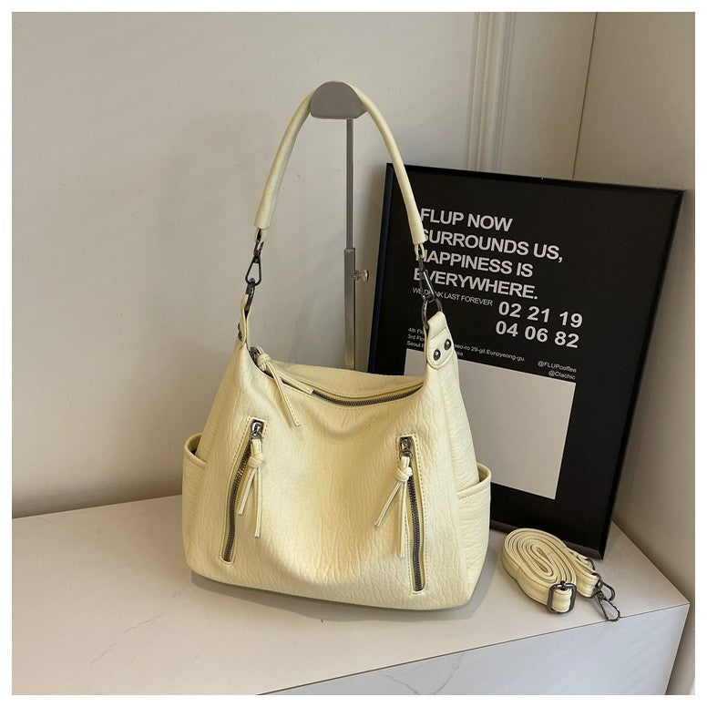 Ielgy High-End All-Match Messenger Bag Trendy Fashion Tote Bag Large-Capacity Portable Commuter Bag