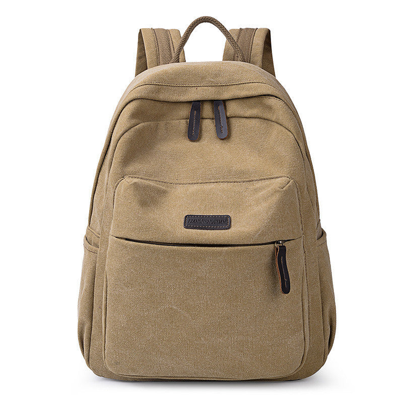 Ielgy Fashion Anti-theft Backpack Ladies Casual Canvas Backpack Large Capacity Travel Computer Bag Student School Bag