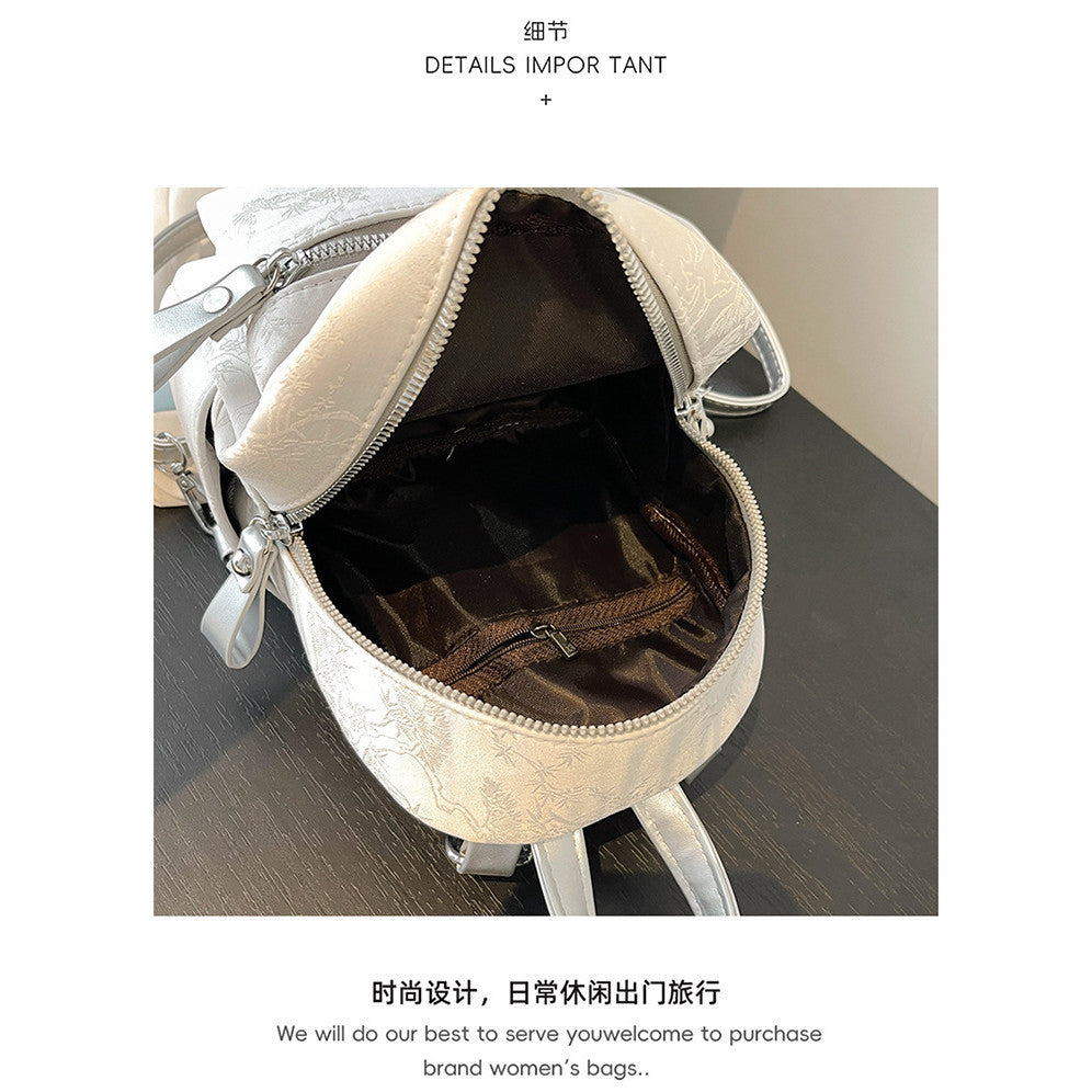 Ielgy Korean Style Mini Backpack Fashion Simple Backpack Casual Western Style Travel Small Backpack