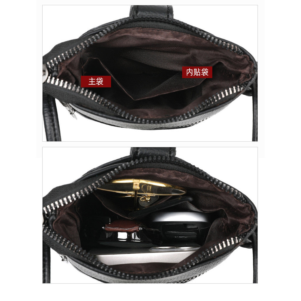 Ielgy Solid Color Simple Style Portable Mobile Phone Bag Fashion Trend Mini Small All-Match Diagonal Bag