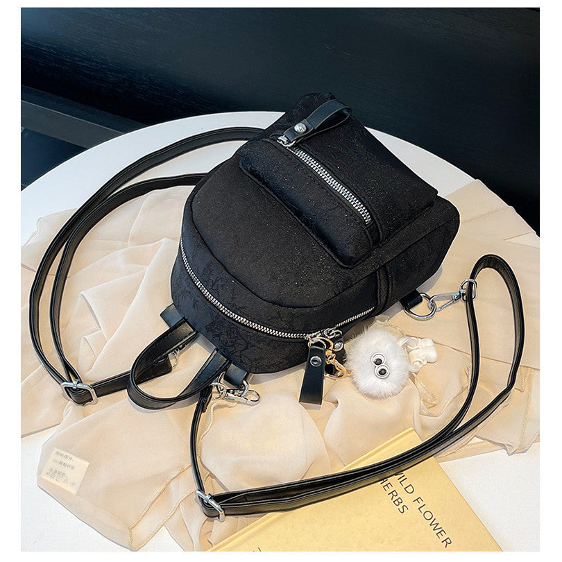 Ielgy Korean Style Mini Backpack Fashion Simple Backpack Casual Western Style Travel Small Backpack