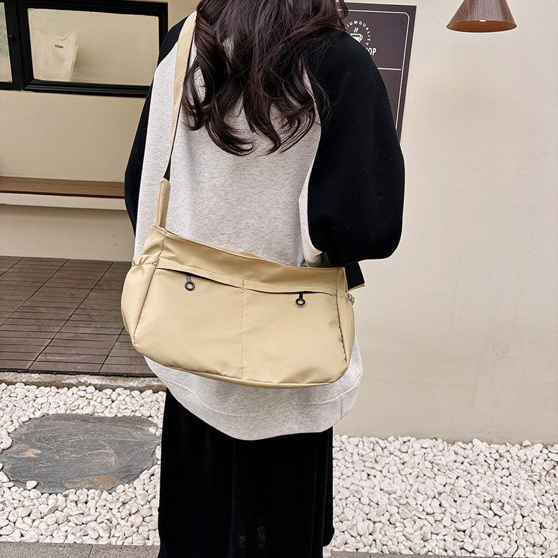 Ielgy Sunscreen Waterproof Lightweight Canvas Bag Multi-pocket Large Capacity Casual All-match One-shoulder Messenger Bag