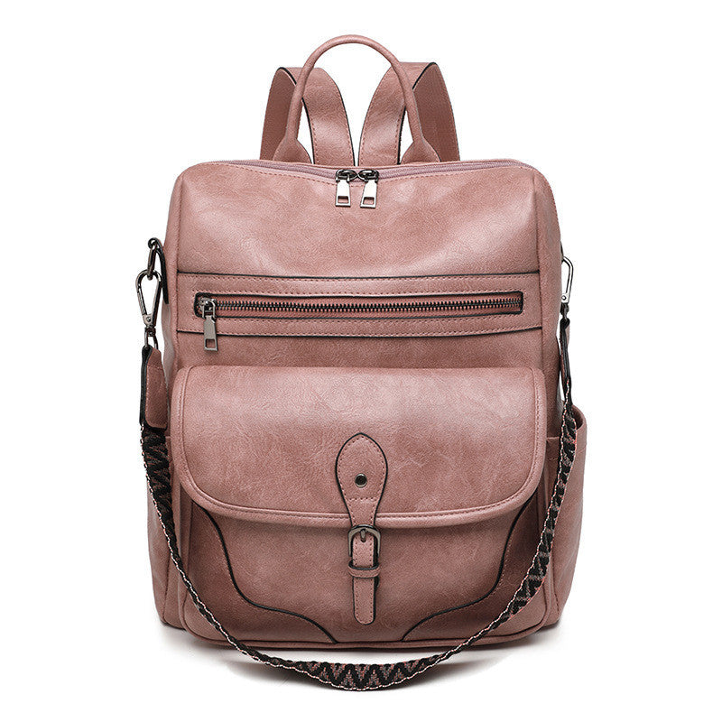 Ielgy Ladies Backpack Lightweight Retro Backpack Large Capacity Leisure Travel Dual-use Backpack