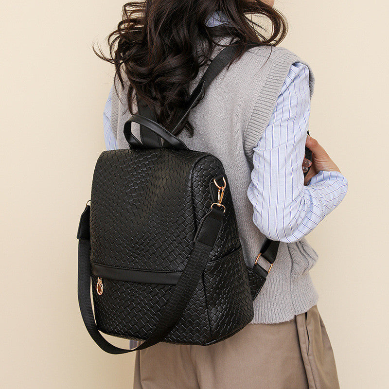 Ielgy Black Backpack Large Capacity Fashion Casual Commuter