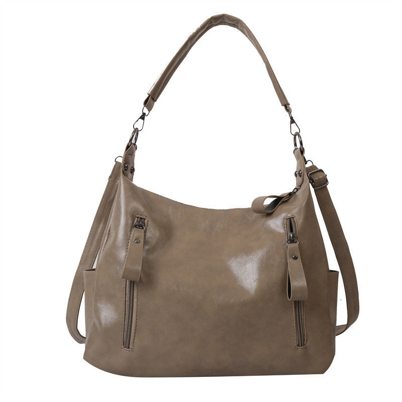 Ielgy Class College Students Fashion One-Shoulder Large-Capacity Cross-Body Bag Commuter Tote