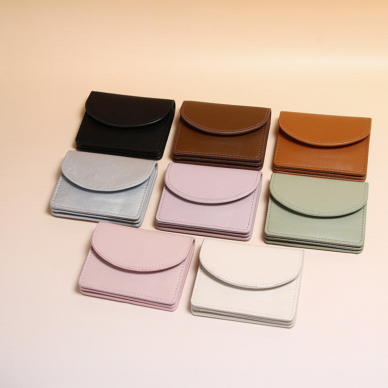 Ielgy Dopamine Color Matching Korean Card Holder Solid Color Simple Bag Multifunctional Large Capacity Wallet