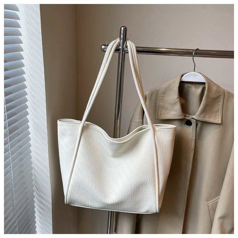 Ielgy Retro All-Match High-End Sense Shoulder Bag Large Capacity Fashion Class Commuter Tote Bag