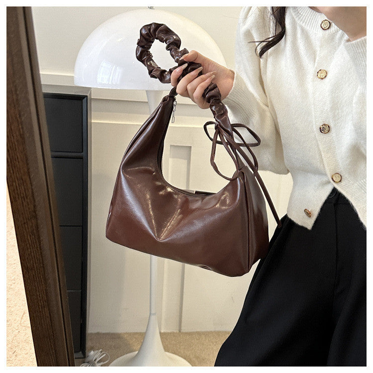 Ielgy Large Capacity Bag Ladies Black Shoulder Portable Small Square Bag