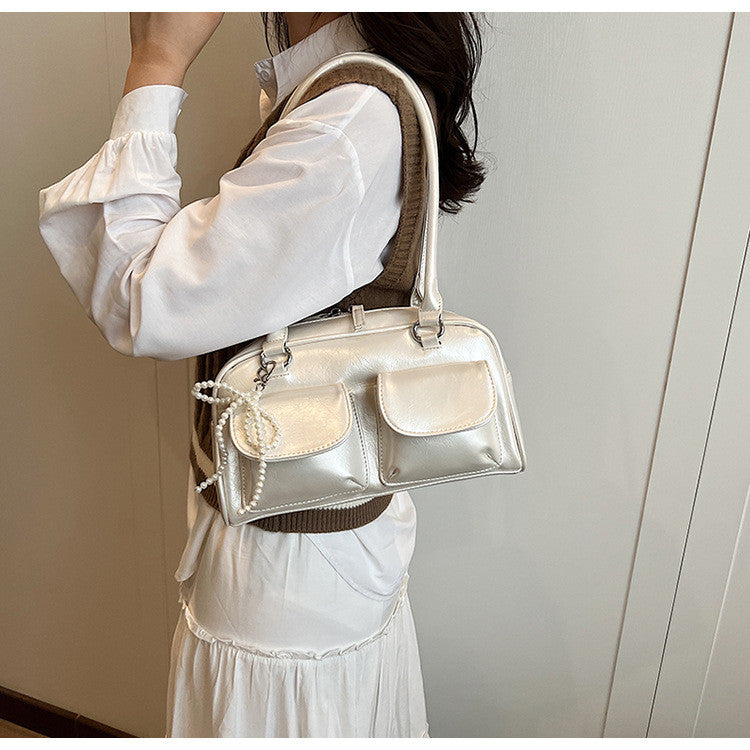 Ielgy Korean Version Trendy Underarm Bow Bag Fashionable All-Match One-Shoulder Casual Messen