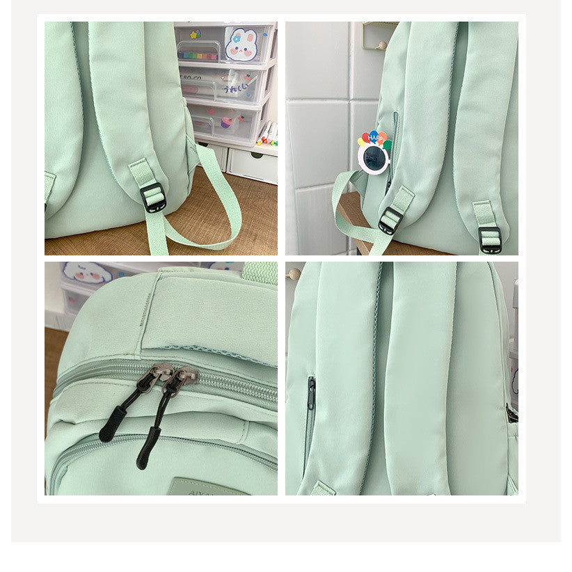 Ielgy All-Match School Bag Large Capacity Student Backpack