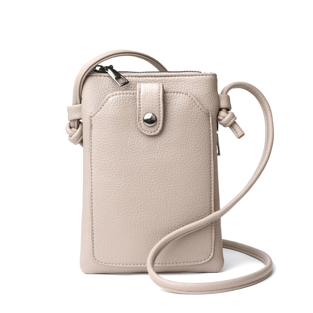 Ielgy Solid Color Simple Style Portable Mobile Phone Bag Fashion Trend Mini Small All-Match Diagonal Bag