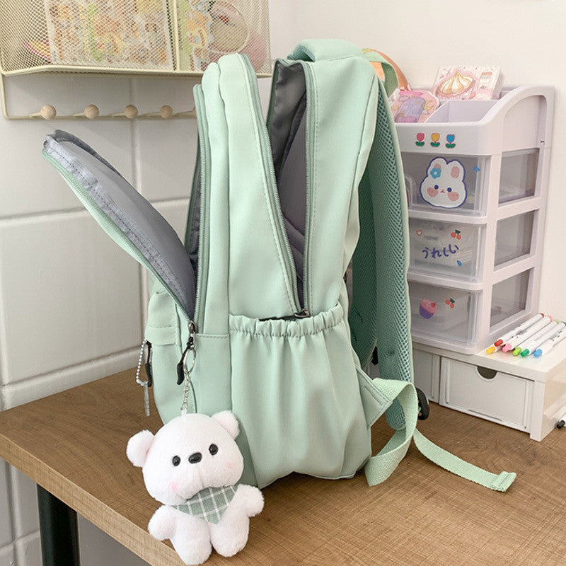 Ielgy All-Match School Bag Large Capacity Student Backpack