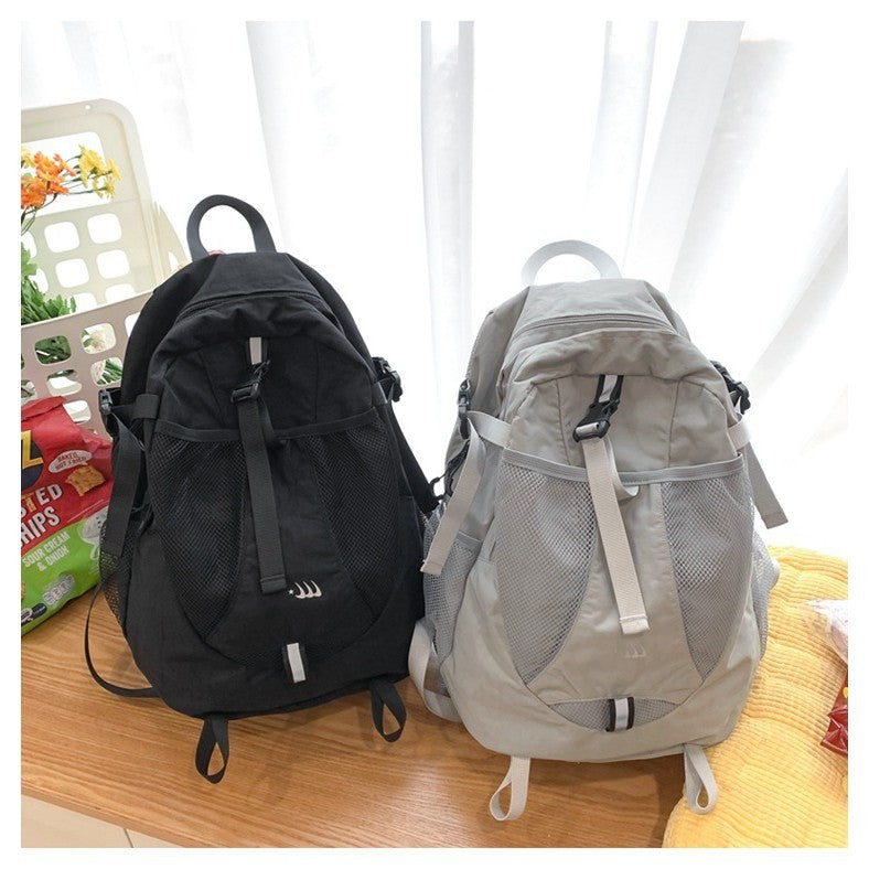 Ielgy Student Schoolbag Large Capacity Casual All-Match Backpack Korean Version Texture Lightweight Travel Backpack