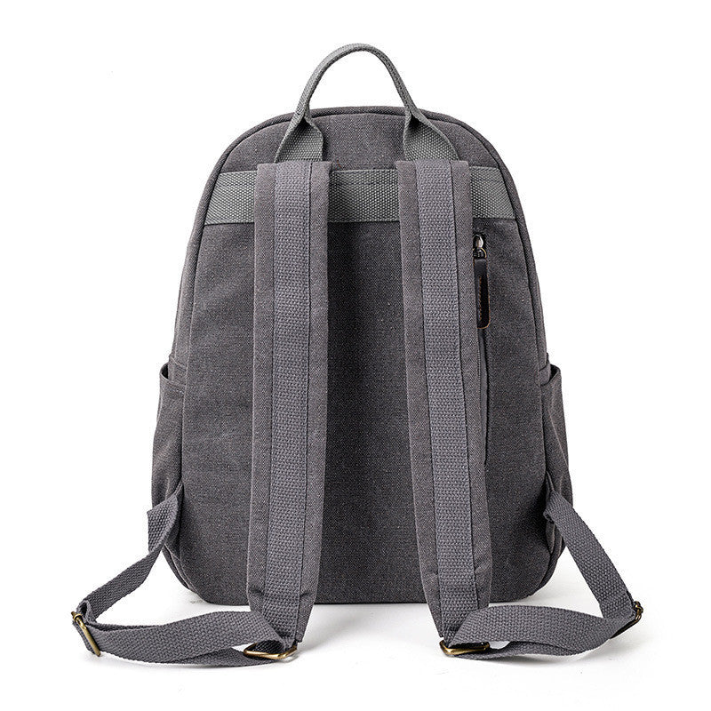 Ielgy Fashion Anti-theft Backpack Ladies Casual Canvas Backpack Large Capacity Travel Computer Bag Student School Bag