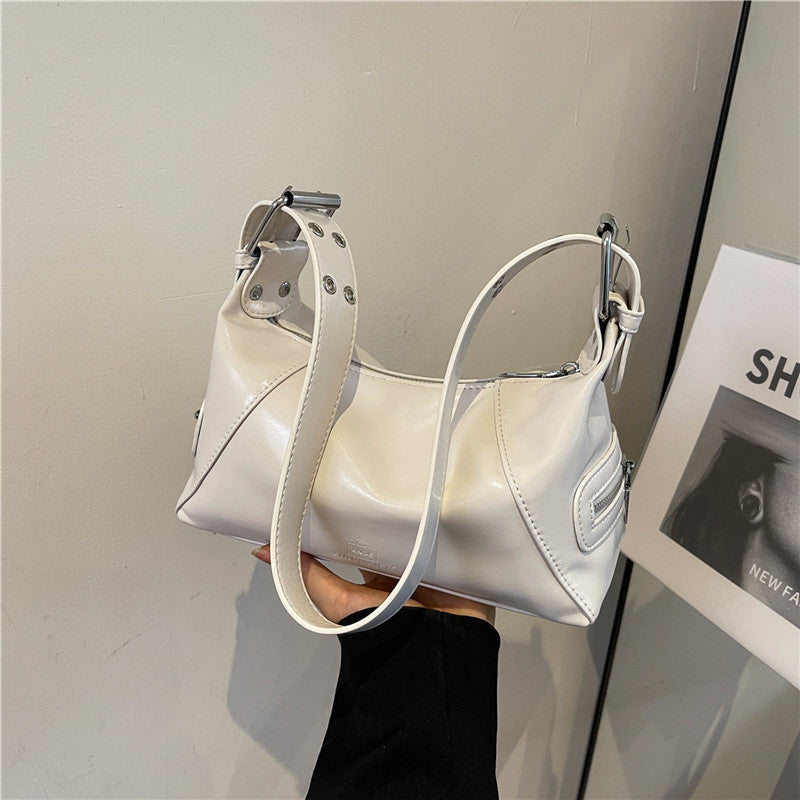 Ielgy Ladies Red High-End Feeling One-Shoulder Underarm Bag Cross-Body Commuter