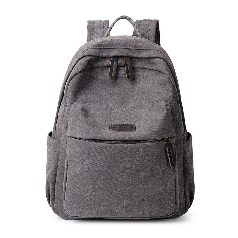 Ielgy Fashion Anti-theft Backpack Ladies Casual Canvas Backpack Large Capacity Travel Computer Bag Student School Bag