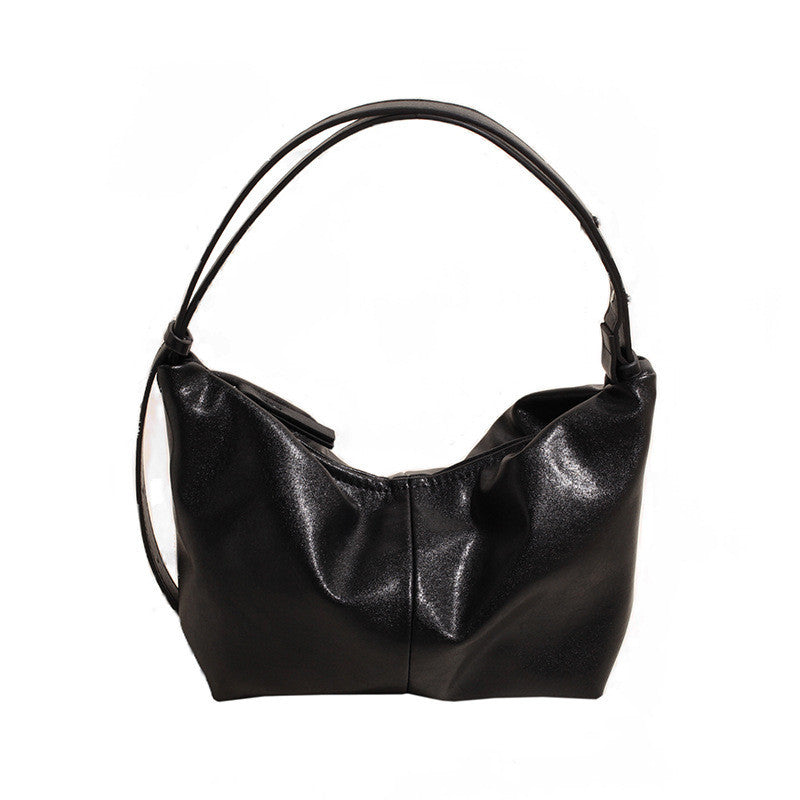 Ielgy Trendy Large-Capacity Korean Retro Fashion Dumpling Bag Casual One-Shoulder Diagonal Bag