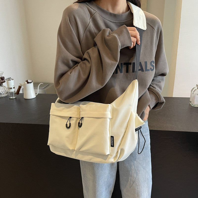 Ielgy Japanese Style Large-Capacity Commuter Messenger Bag Large-Capacity Student Casual Simple All @