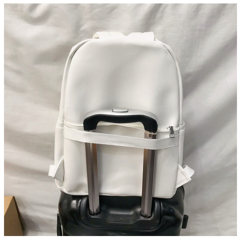 Ielgy Backpack Korean Version pu Preppy Style Casual Backpack