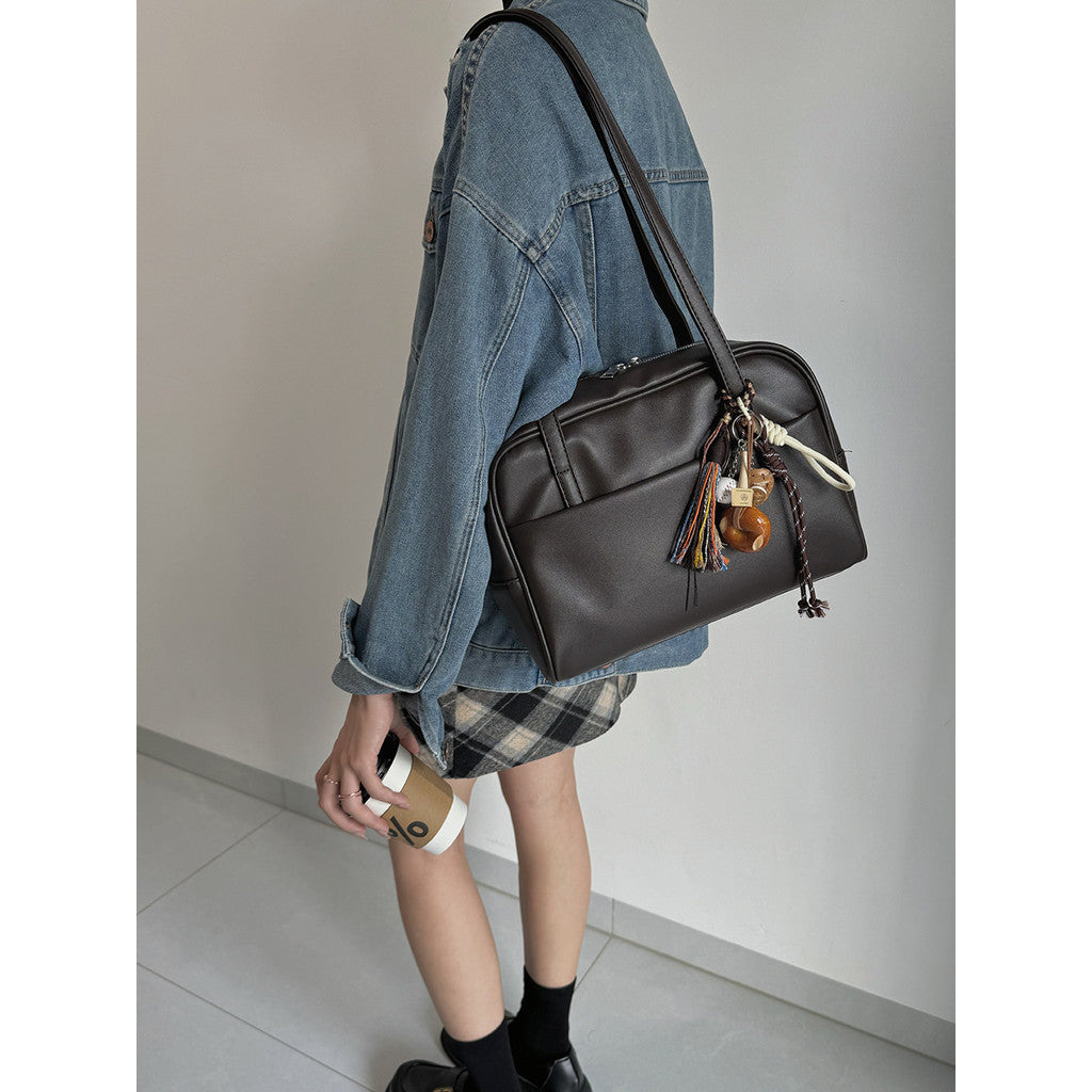 Ielgy Korean Version Large-Capacity One-Shoulder Ladies Retro Underarm Bag All-Match Large-Capacity Tote Bag