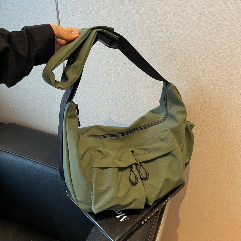 Ielgy Japanese Style Large-Capacity Commuter Messenger Bag Large-Capacity Student Casual Simple All @