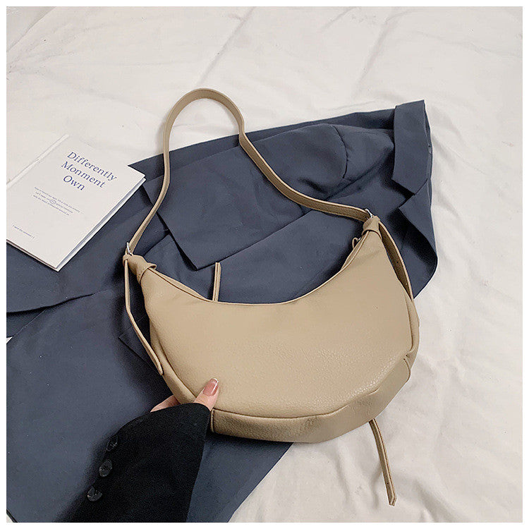 Ielgy Large-Capacity Bag High-End Texture Niche Autumn Winter All-Match One-Shoulder Messenger Rivet Dumpling Bag