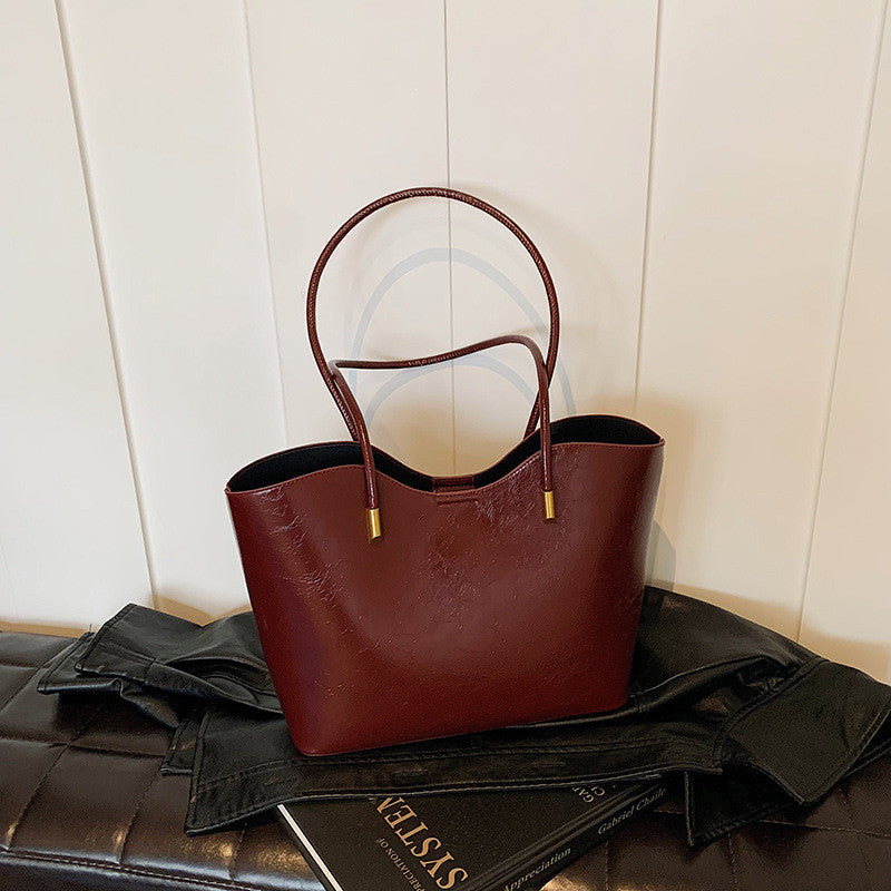 Ielgy High-End Sense Large-Capacity Ladies Shoulder Bag College Students Class Commuter To