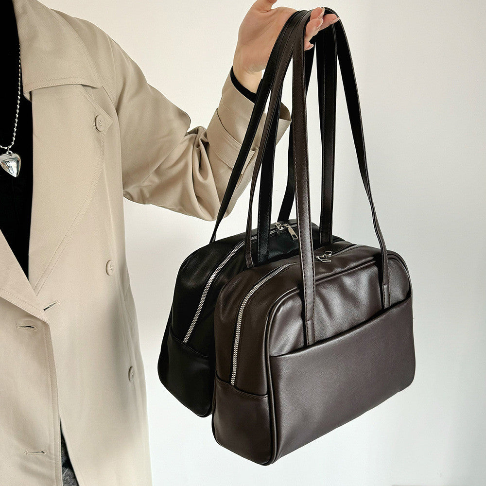 Ielgy Korean Version Large-Capacity One-Shoulder Ladies Retro Underarm Bag All-Match Large-Capacity Tote Bag
