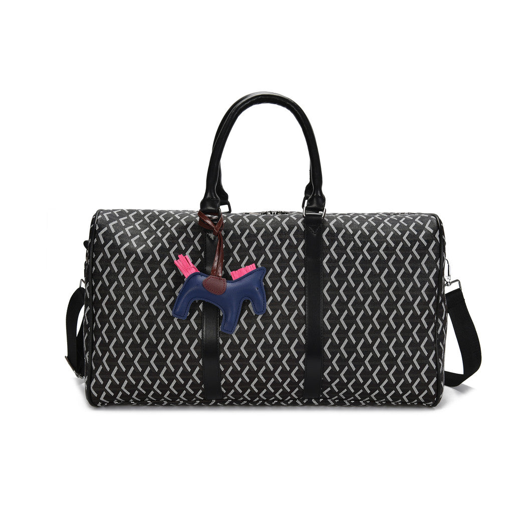 Ielgy Waterproof pu Travel Bag Portable Large-Capacity Casual Diagonal Short-Distance Business Travel Luggage Storage Bag