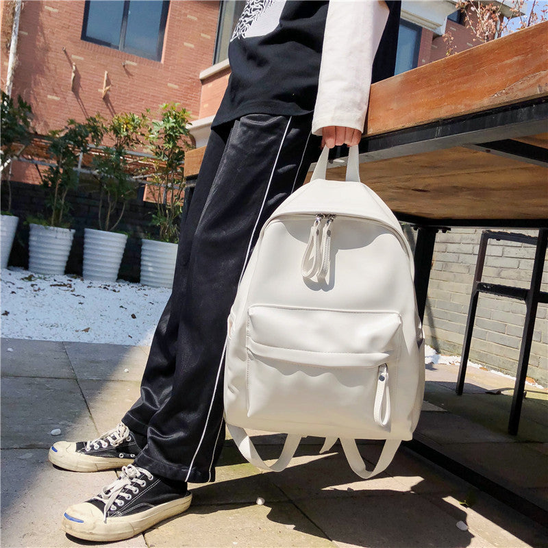 Ielgy Backpack Korean Version pu Preppy Style Casual Backpack