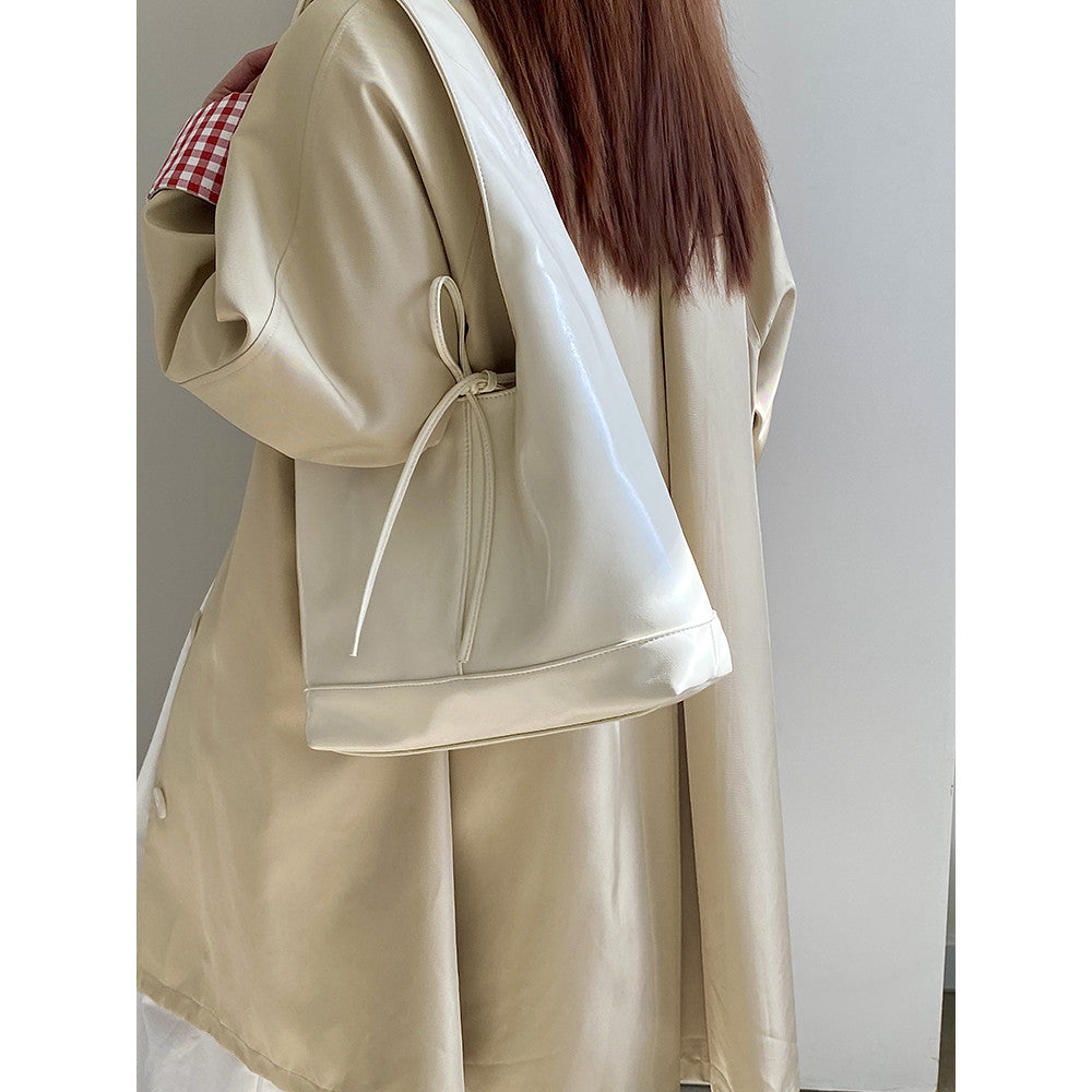 Ielgy Female Bag Korean Version Bowknot Large Capacity Tote Bag Portable Shoulder