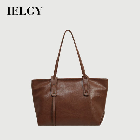 Ielgy Retro Large Capacity Bag Shoulder Commuter Fashion Tote Bag