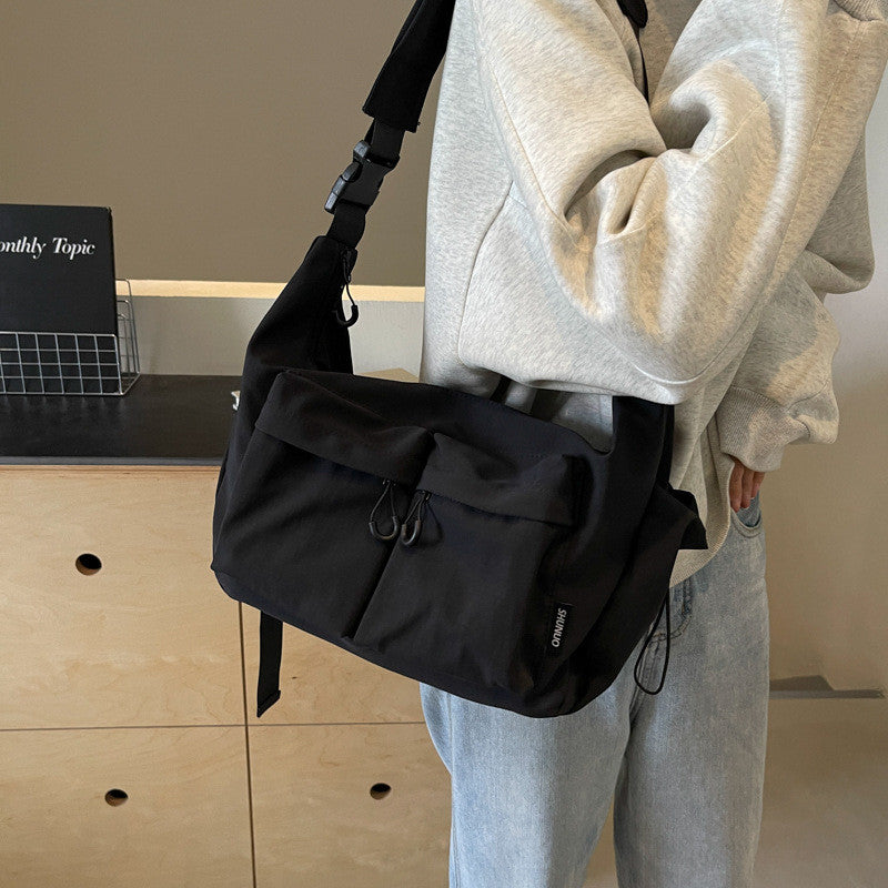 Ielgy Japanese Style Large-Capacity Commuter Messenger Bag Large-Capacity Student Casual Simple All @
