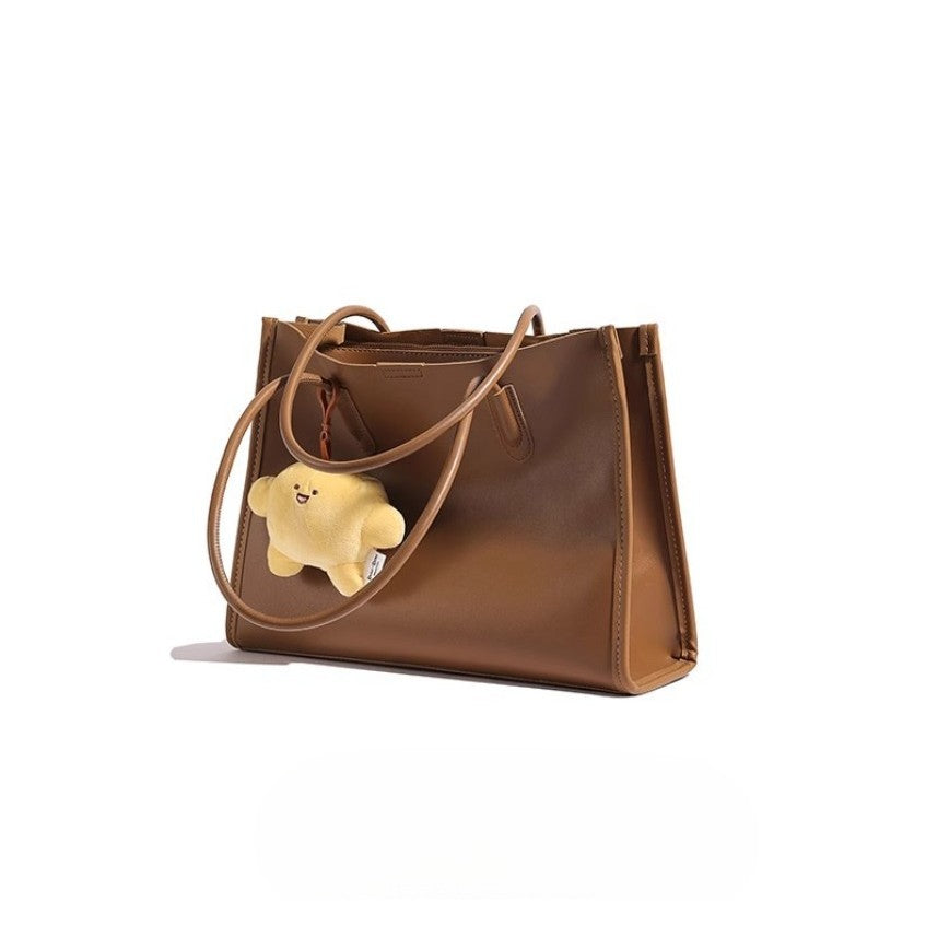 Ielgy Large Capacity Commuter Bag Retro Shoulder Tote Bag