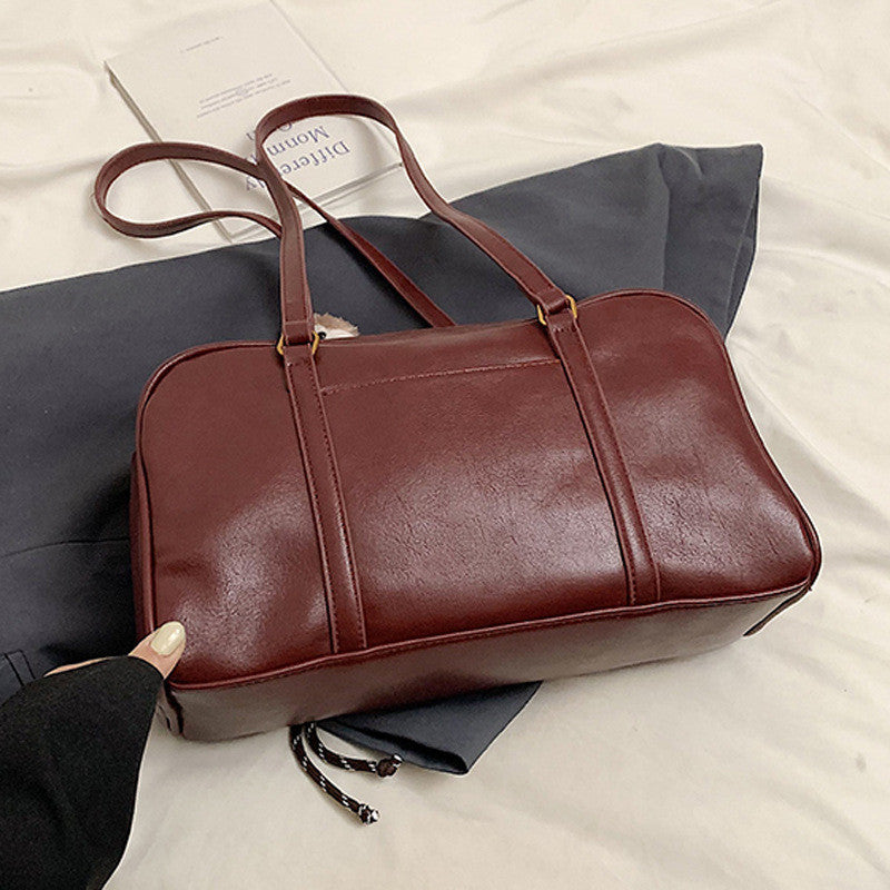 Ielgy High-End Retro Pillow Bag All-Match Tote Bag Large Capacity One-Shoulder Armpit Bag