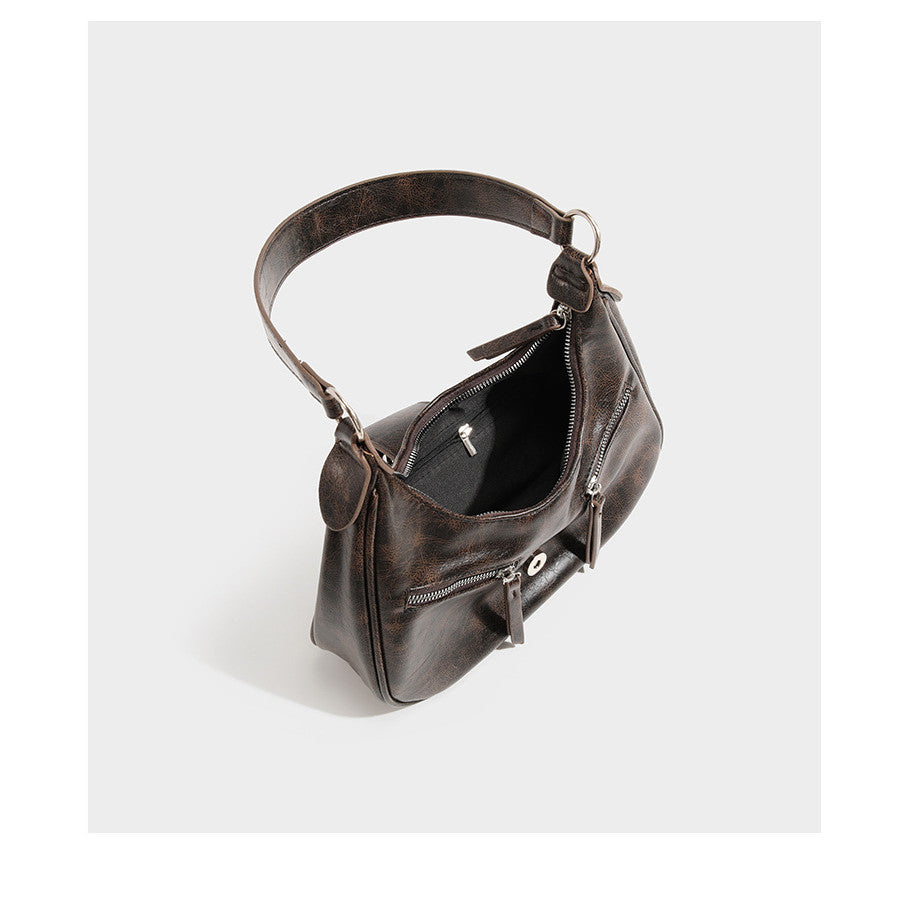 Ielgy Melade Underarm Bag Retro One-Shoulder Cross-Body Fashion Crescent Bag