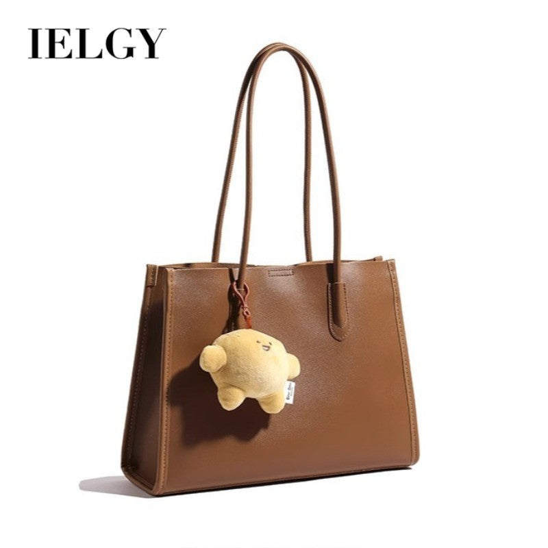 Ielgy Large Capacity Commuter Bag Retro Shoulder Tote Bag